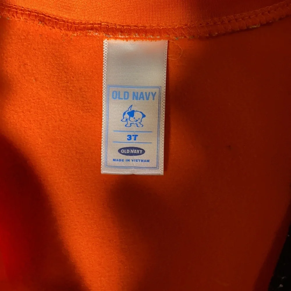 Old Navy Kids Orange and Blue Zip Up Athletic Jacket Y2K 90s size 3T